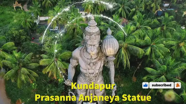 'Video thumbnail for Shri Prasanna Anjaneya Temple 80 feet Statue'
