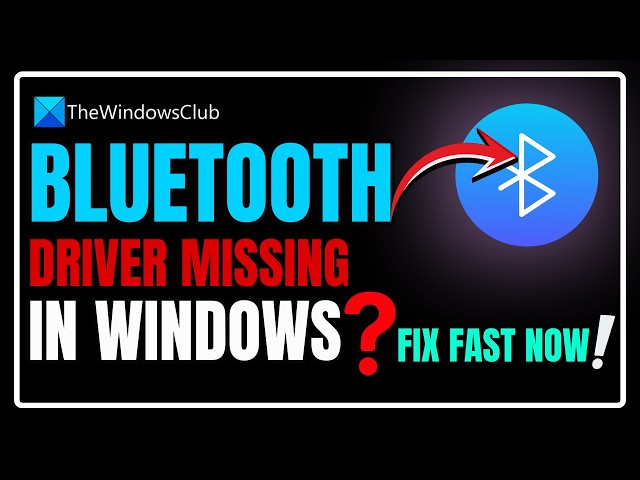 Video thumbnail for Bluetooth driver missing in Windows 11