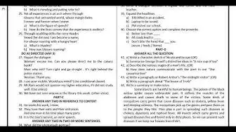 Video thumbnail for 12th English Quarterly Exam Model Question Paper 2019-20 | Ramanathapuram District | Team Aspirants