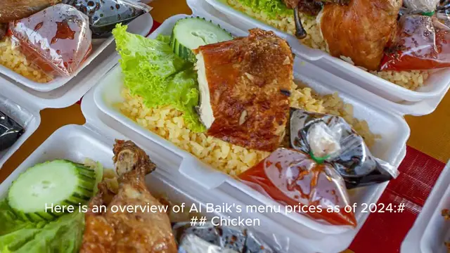 Video thumbnail for al baik menu Price