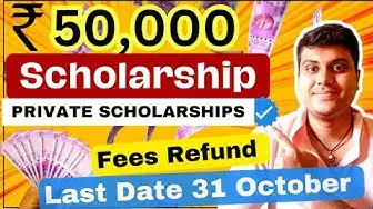 Video thumbnail for 3 NEW Private Scholarship 2023-24 | Amount 50,000 RS🤑| All Students Apply | Private Scholarship 2023