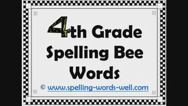 'Video thumbnail for 4th Grade Spelling Bee Words'
