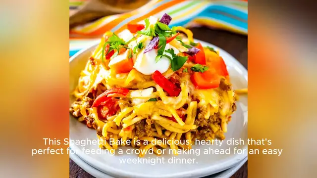 Video thumbnail for spaghetti bake recipe