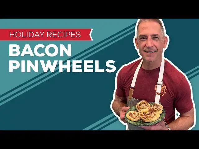 Video thumbnail for Holiday Cooking & Baking: Bacon Pinwheels Recipe | NYE Party Puff Pastry Appetizer Ideas