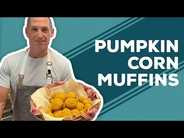 Video thumbnail for Quarantine Cooking: Pumpkin Corn Muffins Recipe