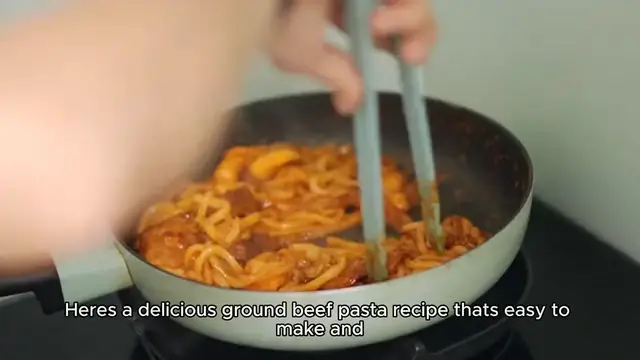 Video thumbnail for ground beef pasta recipe