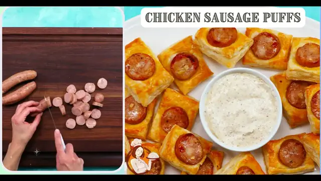 Video thumbnail for Chicken Sausage Puffs