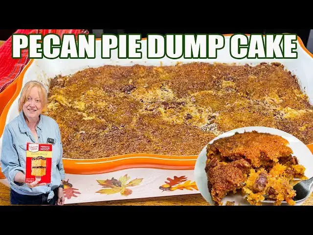 'Video thumbnail for PECAN PIE DUMP CAKE A 7 Ingredient Fall Cake Recipe'