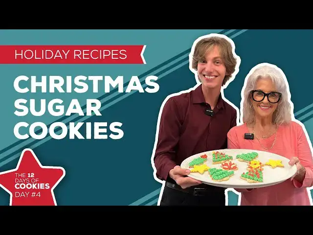 Video thumbnail for Holiday Cooking & Baking Recipes: Christmas Sugar Cookies Recipe | 4th Day of Christmas Cookies