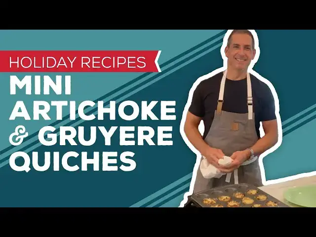Video thumbnail for Holiday Cooking & Baking Recipes: Mini Artichoke and Gruyere Quiches Recipe