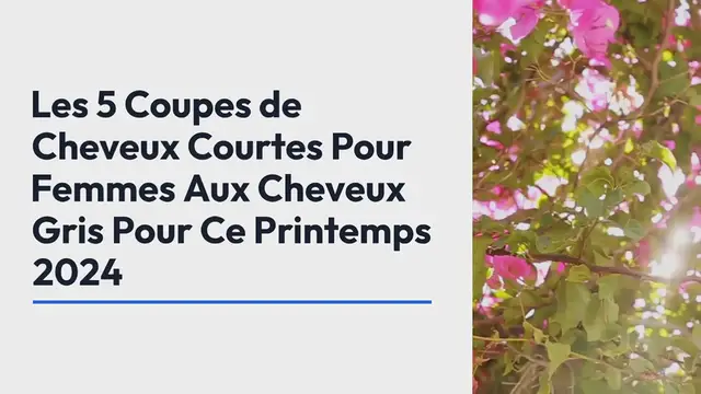 Video thumbnail for Les 5 Coupes de Cheveux Courtes Pour Femmes Aux Cheveux Gris Pour Ce Printemps 2024