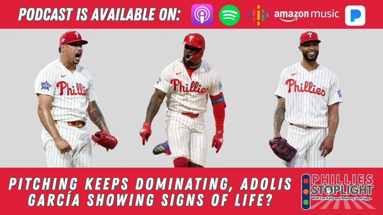 Video thumbnail for Phillies Stoplight🚦: Pitching keeps dominating, Adolis García showing signs of life?