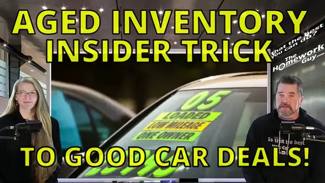 Video thumbnail for AGED INVENTORY HOW TO USE FREE INFO FOR A GREAT CAR DEAL at DEALERS! The Homework Guy, Kevin Hunter