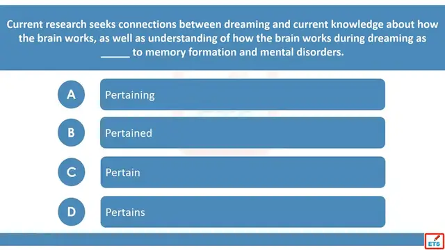Video thumbnail for English Verb Tenses: Pertain, Pertains, Pertained, Pertaining Quiz