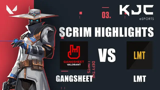 'Video thumbnail for VALORANT Scrim Highlights | Team GANGSHEET VS Team LMT | 19 Mar, 2021 | KJC eSports'