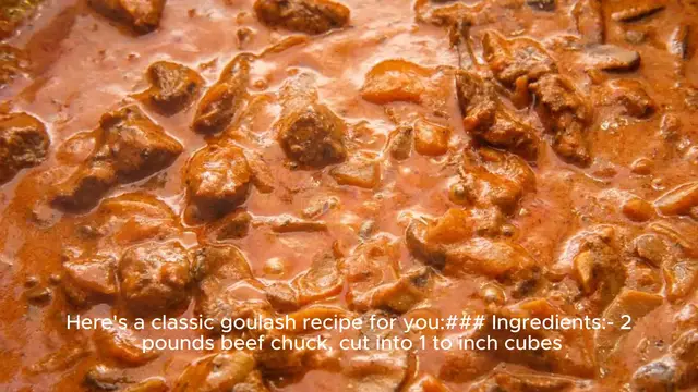 Video thumbnail for Goulash recipe