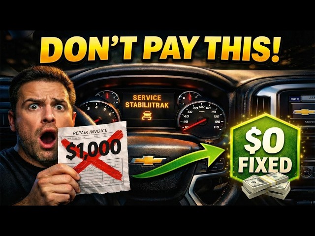 Video thumbnail for Chevy Silverado Service Stabilitrak? Try This $0 Fix Before Calling a Mechanic!