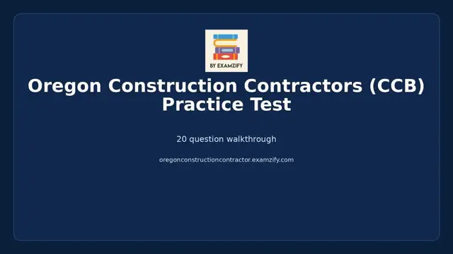 Video thumbnail for Oregon Construction Contractors (CCB) Practice Test