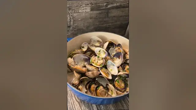 Video thumbnail for The EASIEST Clams With White Wine Recipe #clams #steamed #seafood