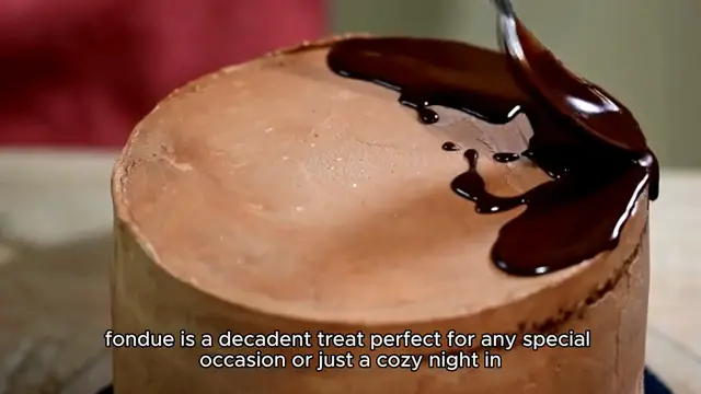 Video thumbnail for chocolate fondue recipe