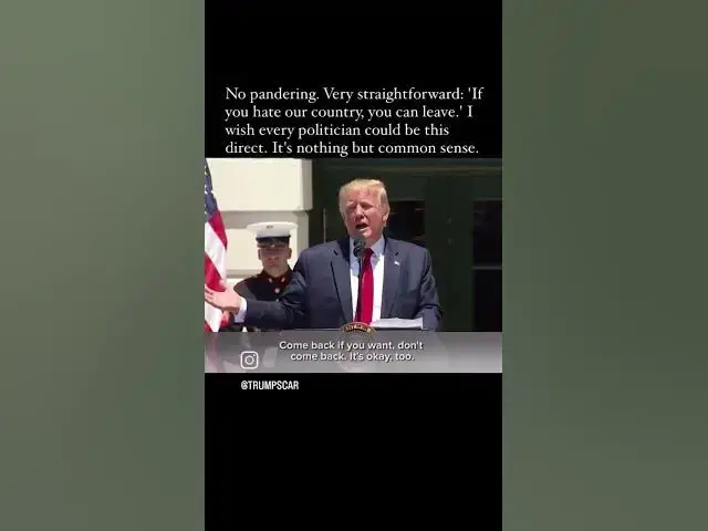 Video thumbnail for If you are not happy in America, you can Leave, says Trump #johnselephilip