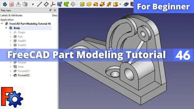 'Video thumbnail for FreeCAD Part Modeling Tutorial 46 | FreeCAD Tutorial | FreeCAD Part Design | Mechnexus |'