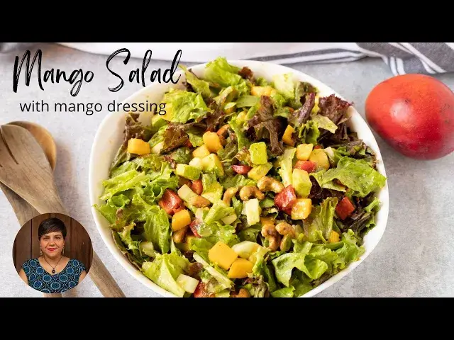 Video thumbnail for Mango Salad with Spicy Mango Dressing