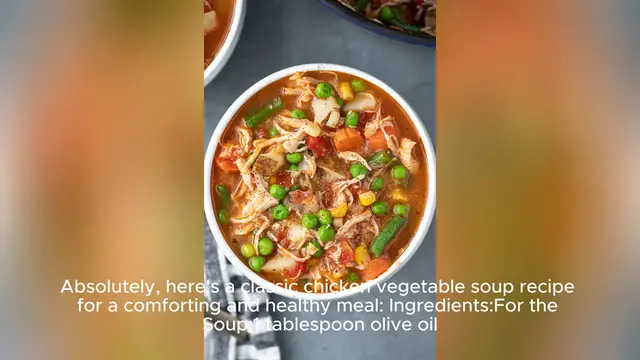 Video thumbnail for chicken vegetable soup recipe