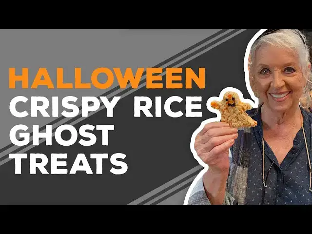 Video thumbnail for Quarantine Cooking: Halloween Crispy Rice & Candy Corn Ghost Treats Recipe
