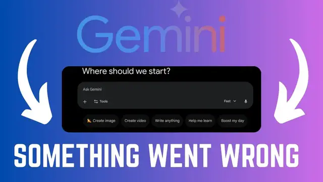 Video thumbnail for How To Fix Something Went Wrong On Google Gemini