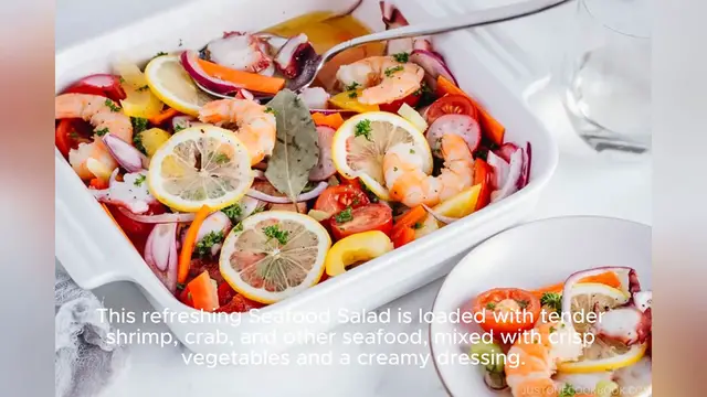 Video thumbnail for seafood salad recipe