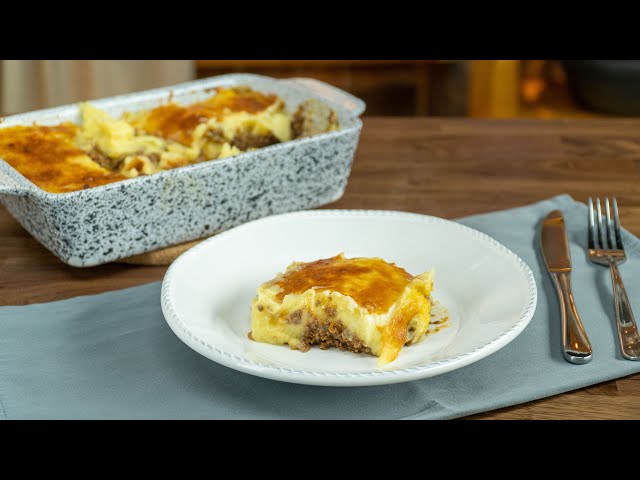 Video thumbnail for Escondidinho de carne moída com purê de batatas
