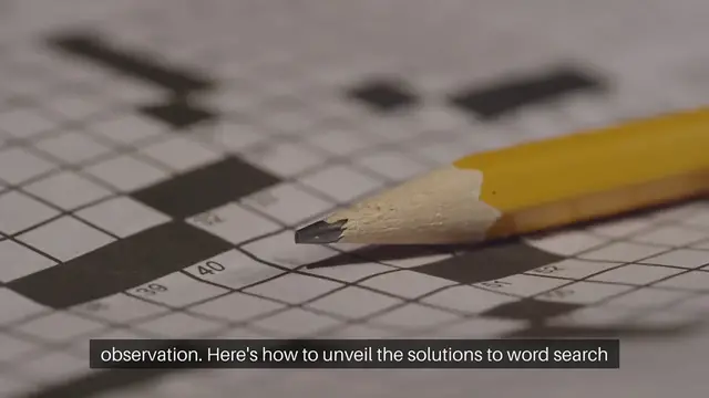 Video thumbnail for Word Search Solutions Revealed
