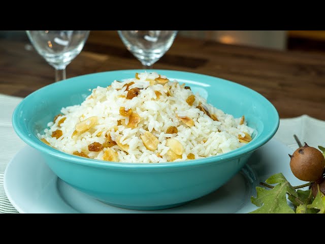 Video thumbnail for Arroz de Festa com Sultanas e Amêndoas: Soltinho e Crocante