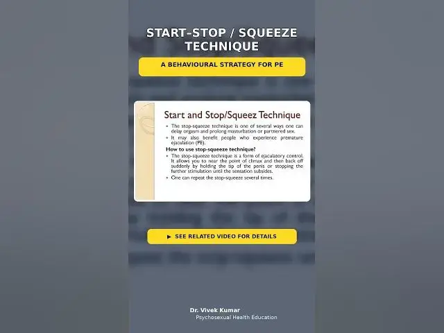 Video thumbnail for 09 start-stop/squeeze technique. #StartStopTechnique #SqueezeTechnique   #PleasurePrinciples