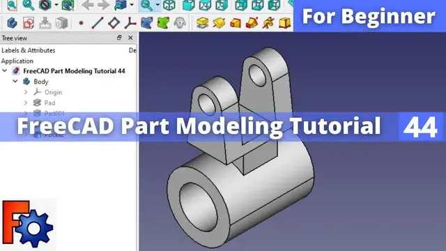 'Video thumbnail for FreeCAD Part Modeling Tutorial 44 | FreeCAD Tutorial | FreeCAD Part Design | Mechnexus |'