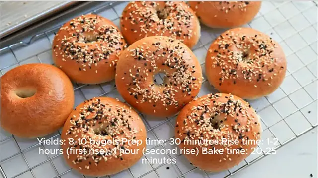 Video thumbnail for easy bagel recipe