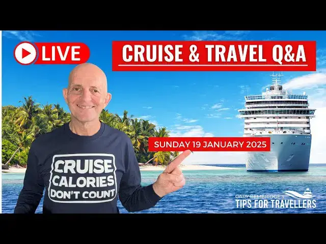 'Video thumbnail for Cruise & Travel Q&A: Sunday 19 January 2025: UK 5pm/ ET Noon/ PT 9am'