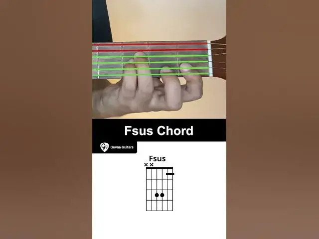 Video thumbnail for How To Play The Fsus Chord On Guitar - Guvna Guitars