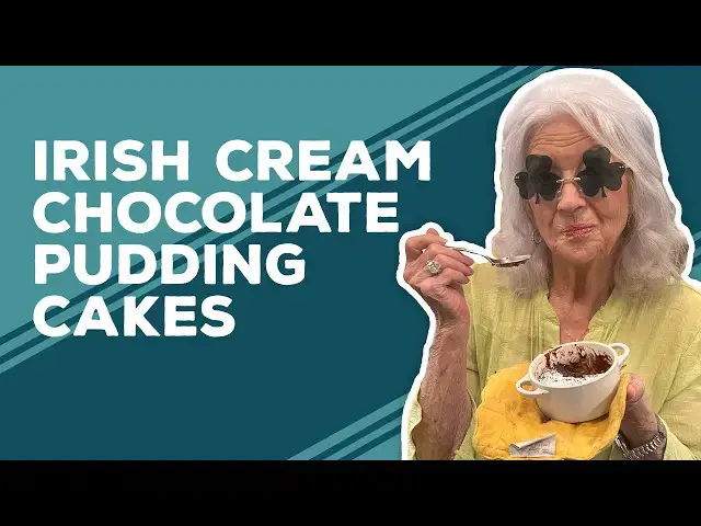 Video thumbnail for Love & Best Dishes: Irish Cream Chocolate Pudding Cakes Recipe | St. Patrick's Day Dessert Ideas