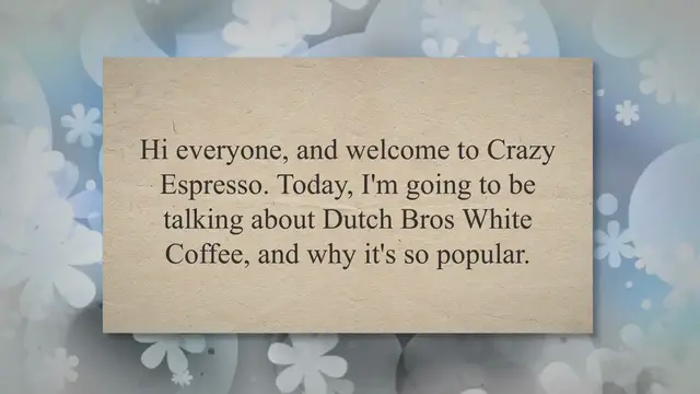 Video thumbnail for What is Dutch Bros White Coffee and Why is It So Popular?