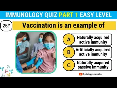 'Video thumbnail for Immunology Quiz || Part 1 Basic Level || 25 Multiple Choice Questions and Answers'