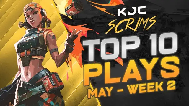 'Video thumbnail for TOP 10 VALORANT PLAYS OF THE WEEK | May - Week 2 | KJC Scrims by KJC eSports'
