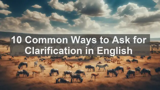 Video thumbnail for 10 Common Ways to Ask for Clarification in English