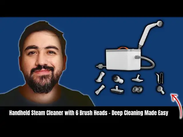 Video thumbnail for Handheld Steam Cleaner with 6 Brush Heads – Deep Cleaning Made Easy