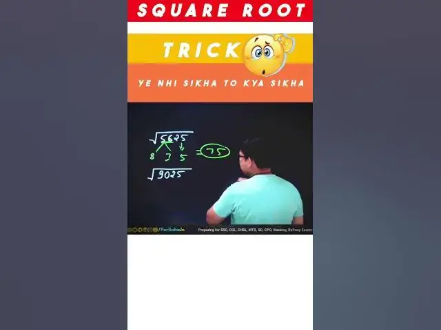 Video thumbnail for Square Root Trick 🔥 #trending #viralshort #viral #maths #shorts #shortsfeed #trick #square #root
