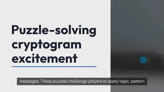 Video thumbnail for Puzzle Solving Cryptogram Excitement
