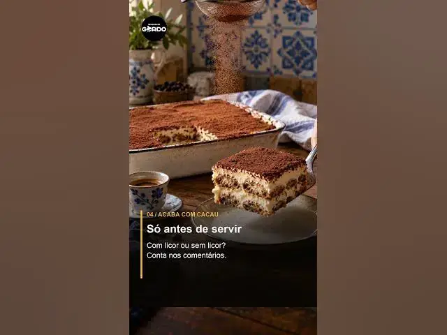 Video thumbnail for 🍰 TIRAMISÙ SEM FORNO — o segredo está no café! ☕ #ReceitasDoGordo #Tiramisu #SobremesasSemForno