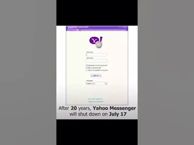 Video thumbnail for Yahoo messenger will shut down on 17th July 2018