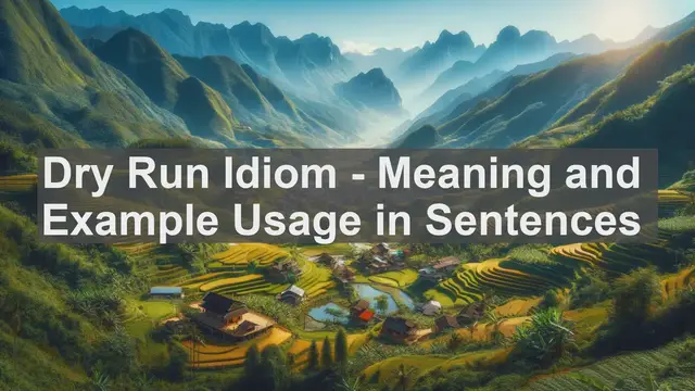 Video thumbnail for "Dry Run" Idiom: Meaning and Usage in Sentences